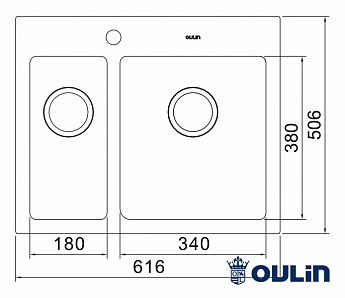 картинка Мойка для кухни Oulin OL-FTR202R  картинка Мойка для кухни Oulin OL-FTR202R