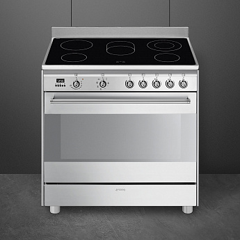 картинка Электрическая кухонная плита Smeg SUK91CMX9  картинка Электрическая кухонная плита Smeg SUK91CMX9