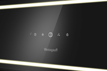 картинка Кухонная вытяжка Weissgauff Quadra 600 Touch Black Glass 