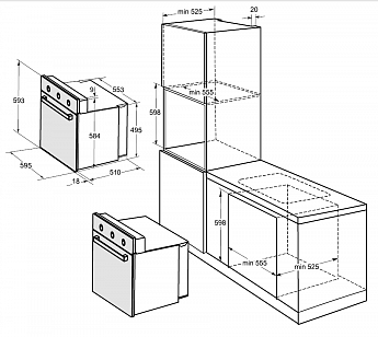 картинка Электрический духовой шкаф Weissgauff EOM 180 B 
