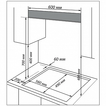 картинка Газовая варочная панель NordFrost HS 6040 B 