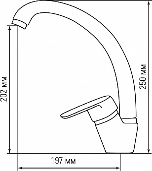 картинка Смеситель Gerdamix ROSADO черный (GR-308) 
