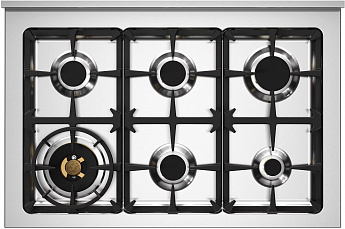 картинка Комбинированная кухонная плита Bertazzoni HER96L1EAVT слоновая кость  картинка Комбинированная кухонная плита Bertazzoni HER96L1EAVT слоновая кость
