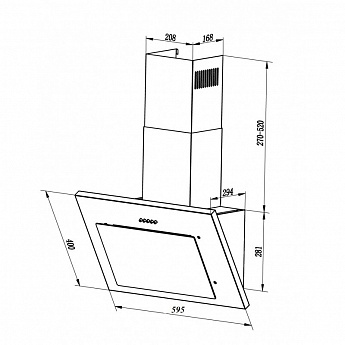 картинка Кухонная вытяжка Lex MIKA C 600 WHITE 
