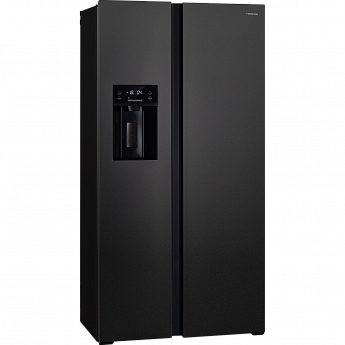 картинка Холодильник Hiberg RFS-650DX NFB INVERTER двухкамерный черный матовый 