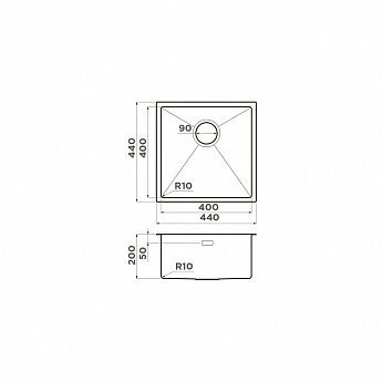 картинка Мойка Omoikiri TAKI-44-U/IF-IN 