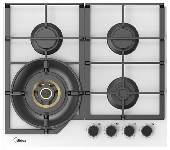 картинка Газовая варочная панель Midea MG697VGW белая  картинка Газовая варочная панель Midea MG697VGW белая