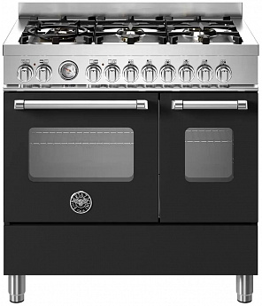 картинка Комбинированная кухонная плита Bertazzoni MAS96L2ENET чёрная  картинка Комбинированная кухонная плита Bertazzoni MAS96L2ENET чёрная