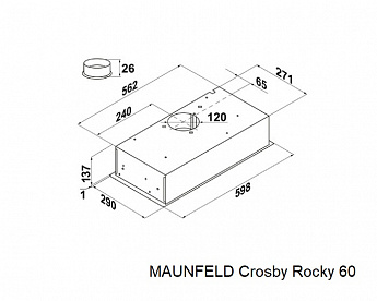 картинка Кухонная вытяжка Maunfeld CROSBY ROCKY 60 GLASS WHITE 