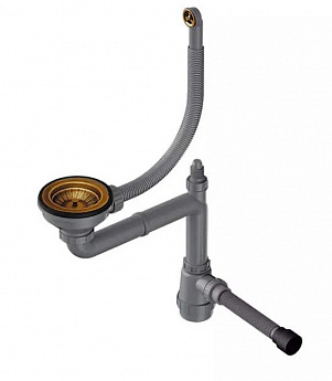 картинка Сливная арматура Omoikiri WK-1CL W C серый 