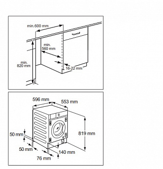 картинка Стиральная машина встраиваемая с сушкой и паром Aeg L7WBE68SI 