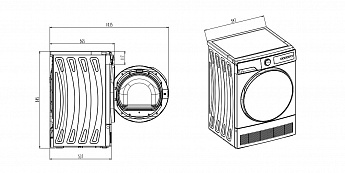 картинка Сушильная машина Delonghi DTD 8105 Н FABIO  картинка Сушильная машина Delonghi DTD 8105 Н FABIO