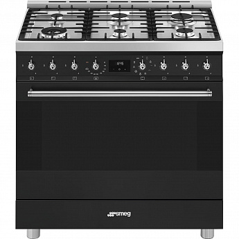 картинка Комбинированная кухонная плита Smeg C9GMMB2  картинка Комбинированная кухонная плита Smeg C9GMMB2