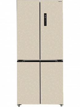 картинка Полувстраиваемый холодильник Hiberg RFQ-600DX NFYM INVERTER бежевый 