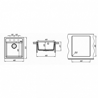картинка Мойка для кухни Florentina Липси-460 