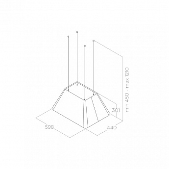 картинка Кухонная вытяжка Elica IKONA LIGHT BL MAT/F/60 