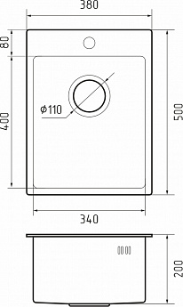 картинка Мойка для кухни Rivelato Rinox 3850  картинка Мойка для кухни Rivelato Rinox 3850