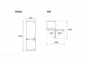 картинка Встраиваемый холодильник Bertazzoni REF604BBNPTC 