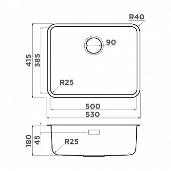 картинка Мойка Omoikiri Omi 53-U/I Ultra-GB  картинка Мойка Omoikiri Omi 53-U/I Ultra-GB