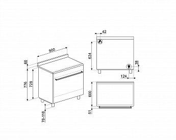 картинка Комбинированная кухонная плита Smeg SX91GM 