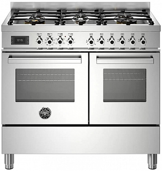 картинка Комбинированная кухонная плита Bertazzoni PRO106L2EXT нержавеющая сталь  картинка Комбинированная кухонная плита Bertazzoni PRO106L2EXT нержавеющая сталь