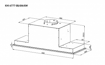 картинка Кухонная вытяжка Korting KHI 6777 GB слоновая кость 