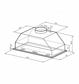 картинка Кухонная вытяжка Lex GHOST G 600 BLAC 