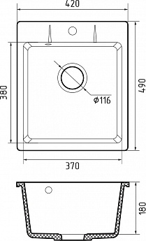 картинка Кухонная мойка Granfest URBAN 242  картинка Кухонная мойка Granfest URBAN 242