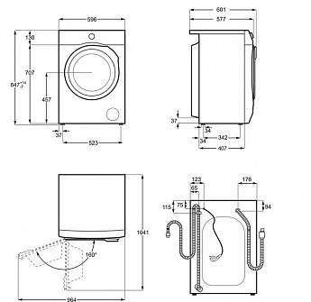 картинка Стиральная машина с паром Aeg LFR71844SBE 