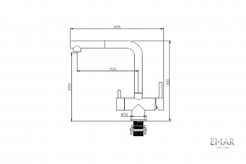 картинка Смеситель Emar Pvd ECB - 7017 