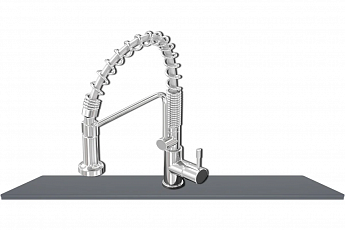 картинка |Discount| Подставка под кран Kit Kraken WING-CREEK графит 