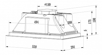 картинка Кухонная вытяжка полновстраиваемая Weissgauff BOX 900 PB WH 