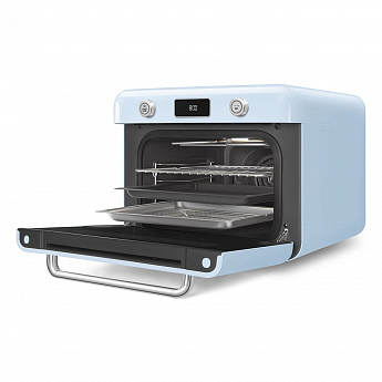 картинка Мини-печь с паром Smeg COF01PBEU постельный голубой  картинка Мини-печь с паром Smeg COF01PBEU постельный голубой