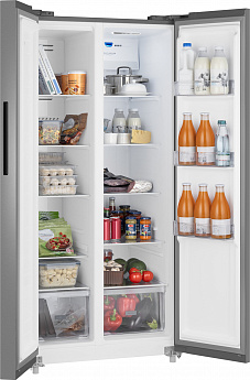 картинка Отдельностоящий холодильник Weissgauff WSBS 500 Inverter NoFrost Inox 
