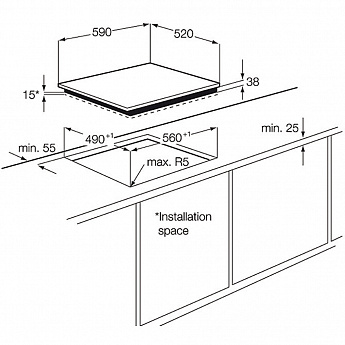 картинка Электрическая варочная панель Aeg HK654070FB 