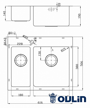 картинка Мойка для кухни Oulin OL-FTR202R  картинка Мойка для кухни Oulin OL-FTR202R