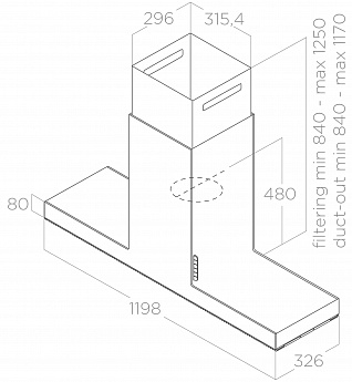 картинка Кухонная вытяжка Elica HAIKU ISLAND BL/A/120 
