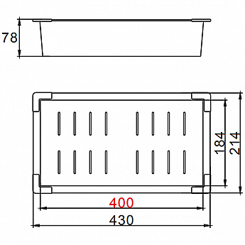 картинка Коландер Ledeme K30340B графит  картинка Коландер Ledeme K30340B графит