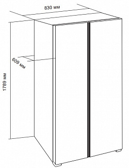 картинка Отдельностоящий холодильник Lex LSB520DSID 