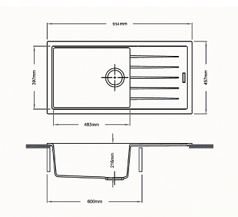 картинка Кухонная мойка Longran Ultra ULS914.457 
