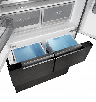 картинка Полувстраиваемый холодильник Lex LFD424STGIDBI каменно-серая стеклянная дверца 