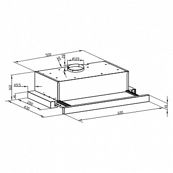 картинка Кухонная вытяжка Lex HUBBLE 2M 600 WHITE 