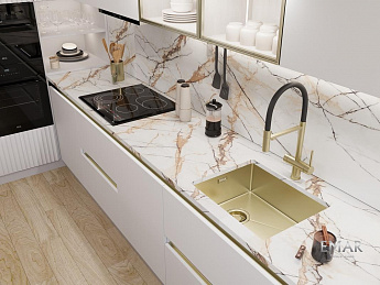 картинка Кухонная мойка Emar EMB-540(UN) PVD Matt Golden 