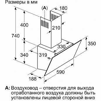 картинка Кухонная вытяжка Bosch DWK63PJ60T черная  картинка Кухонная вытяжка Bosch DWK63PJ60T черная