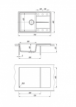 картинка Мойка для кухни Dr. Gans Smart ОЛИВИЯ-740 