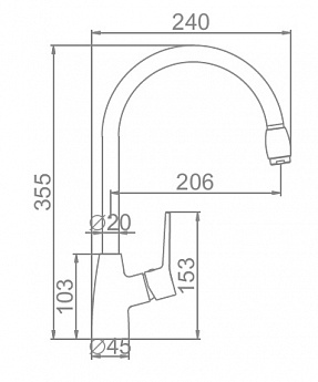 картинка Смеситель Ledeme L4069B черный 