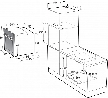 картинка Электрический духовой шкаф Gorenje BO6725E02NBG  картинка Электрический духовой шкаф Gorenje BO6725E02NBG