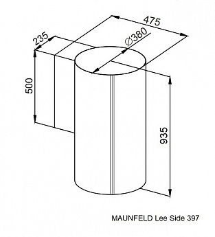 картинка Кухонная вытяжка Maunfeld LEE SIDE 397 золотой  картинка Кухонная вытяжка Maunfeld LEE SIDE 397 золотой