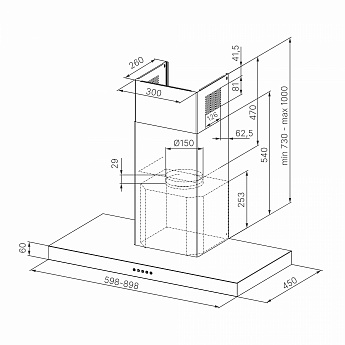 картинка Кухонная вытяжка Kuppersbusch DW 6340.1 E 