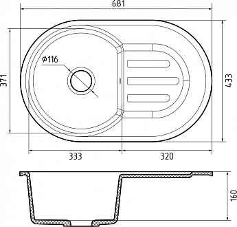 картинка Кухонная мойка Granfest-Smart SM685L 